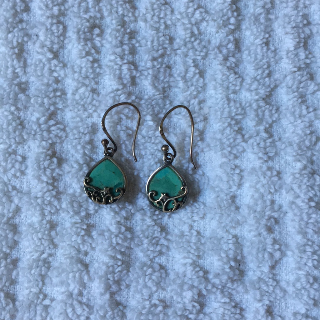 Sterling Silver Turquoise Drop Earrings